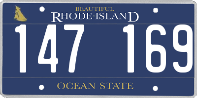 RI license plate 147169