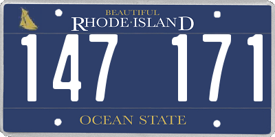 RI license plate 147171