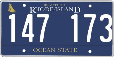 RI license plate 147173