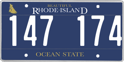 RI license plate 147174