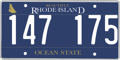RI license plate 147175