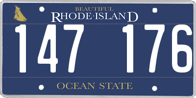 RI license plate 147176
