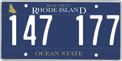 RI license plate 147177