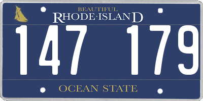 RI license plate 147179
