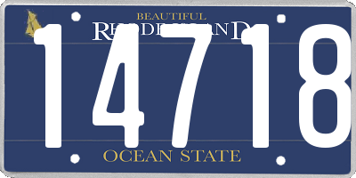 RI license plate 14718