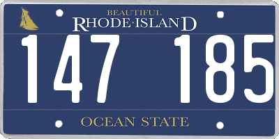 RI license plate 147185