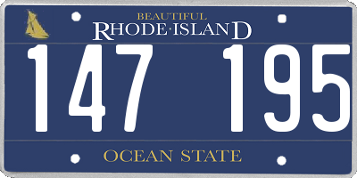 RI license plate 147195