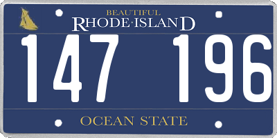 RI license plate 147196