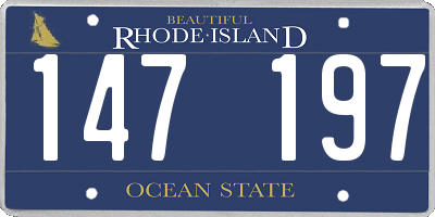 RI license plate 147197
