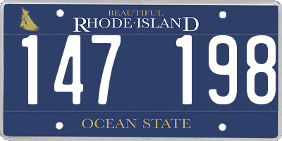 RI license plate 147198