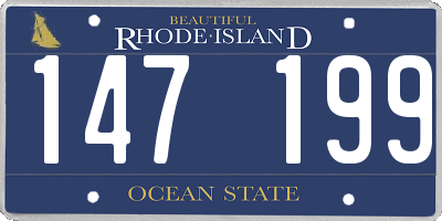 RI license plate 147199