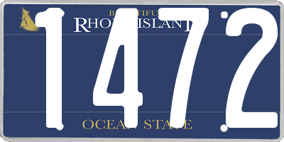 RI license plate 1472