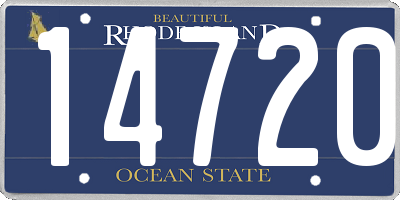RI license plate 14720