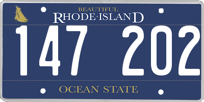 RI license plate 147202