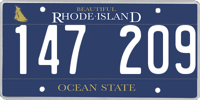 RI license plate 147209