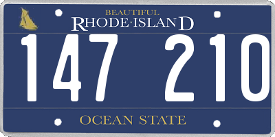 RI license plate 147210