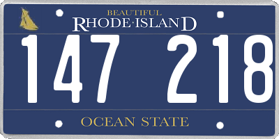 RI license plate 147218