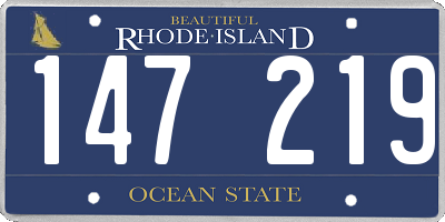 RI license plate 147219
