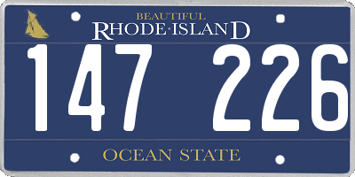 RI license plate 147226