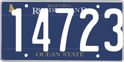 RI license plate 14723