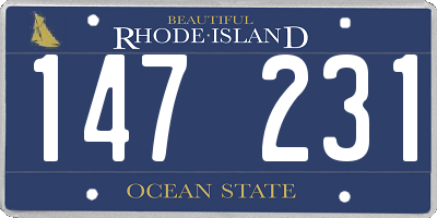RI license plate 147231