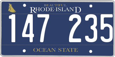 RI license plate 147235