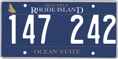 RI license plate 147242