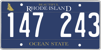 RI license plate 147243