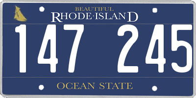 RI license plate 147245