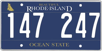 RI license plate 147247