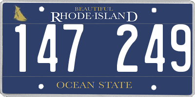 RI license plate 147249