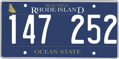 RI license plate 147252