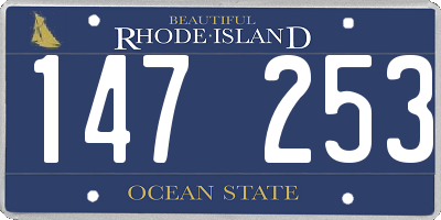 RI license plate 147253