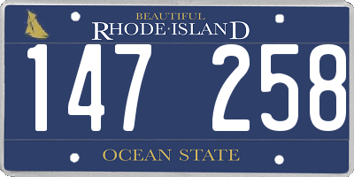 RI license plate 147258