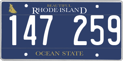 RI license plate 147259