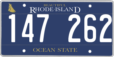 RI license plate 147262