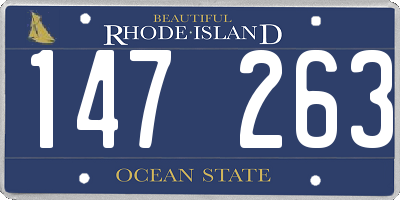 RI license plate 147263