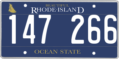 RI license plate 147266