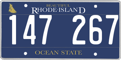 RI license plate 147267