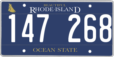 RI license plate 147268