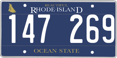 RI license plate 147269