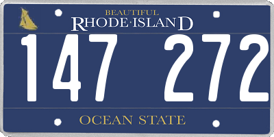 RI license plate 147272