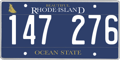 RI license plate 147276