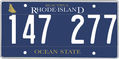 RI license plate 147277