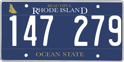 RI license plate 147279