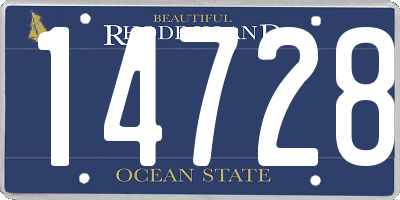RI license plate 14728