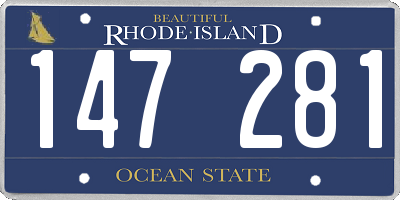 RI license plate 147281