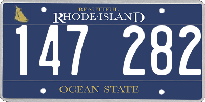 RI license plate 147282