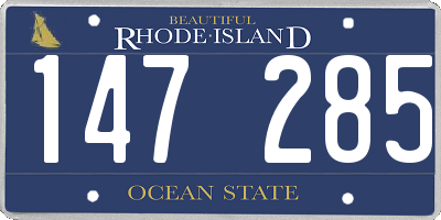 RI license plate 147285