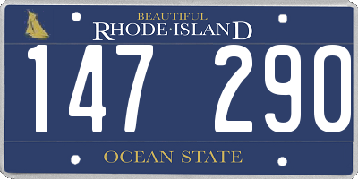 RI license plate 147290